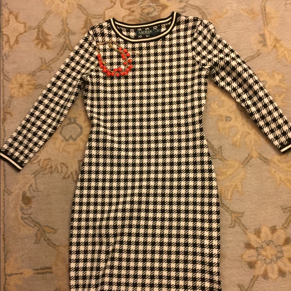 Ralph Lauren NWT houndstooth patterned dress
